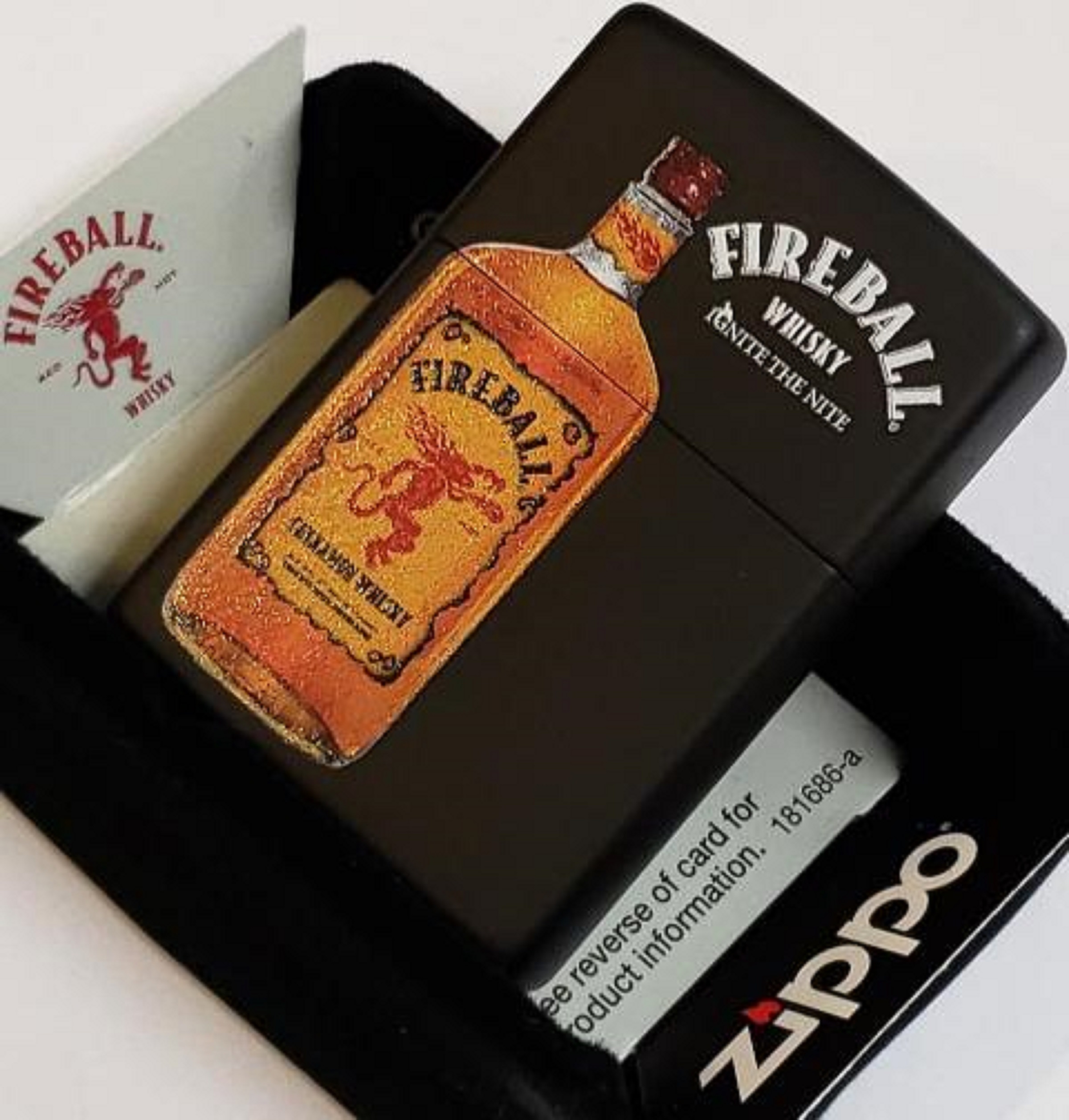 Zippo Lighter FIREBALL Whisky Limited Edition in Blister Pack NEW 