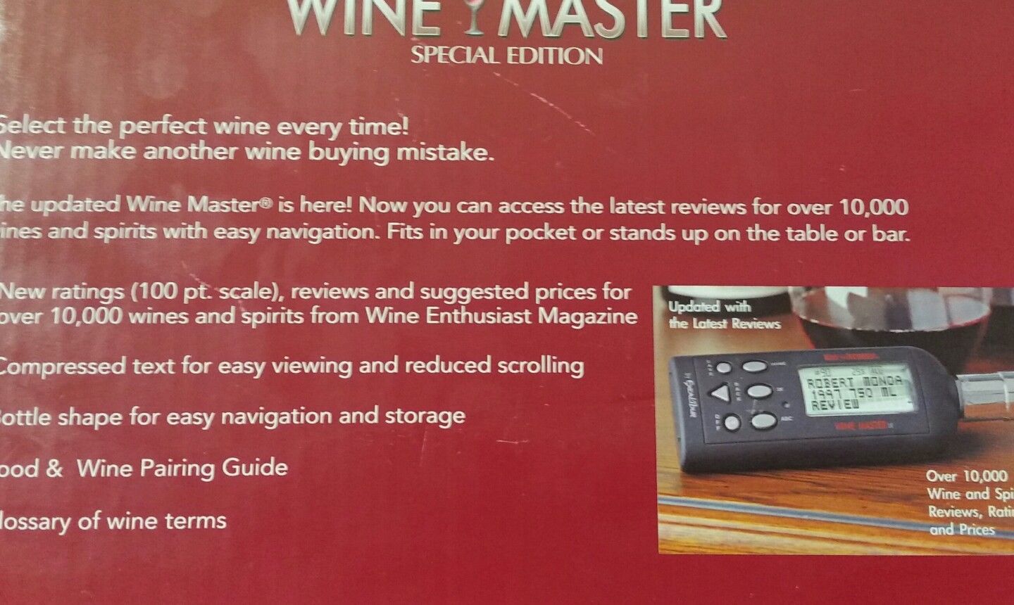 Details about   Wine Enthusiast Wine Master Special Edition Wine Selector and Reviews Tool NEW 