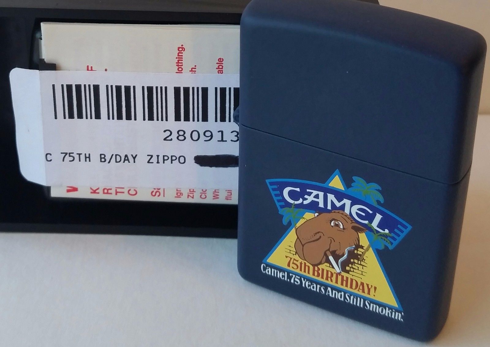 Zippo Joe Camel 75th Birthday Unfired 1997 new in box RJR Gift Shop ...