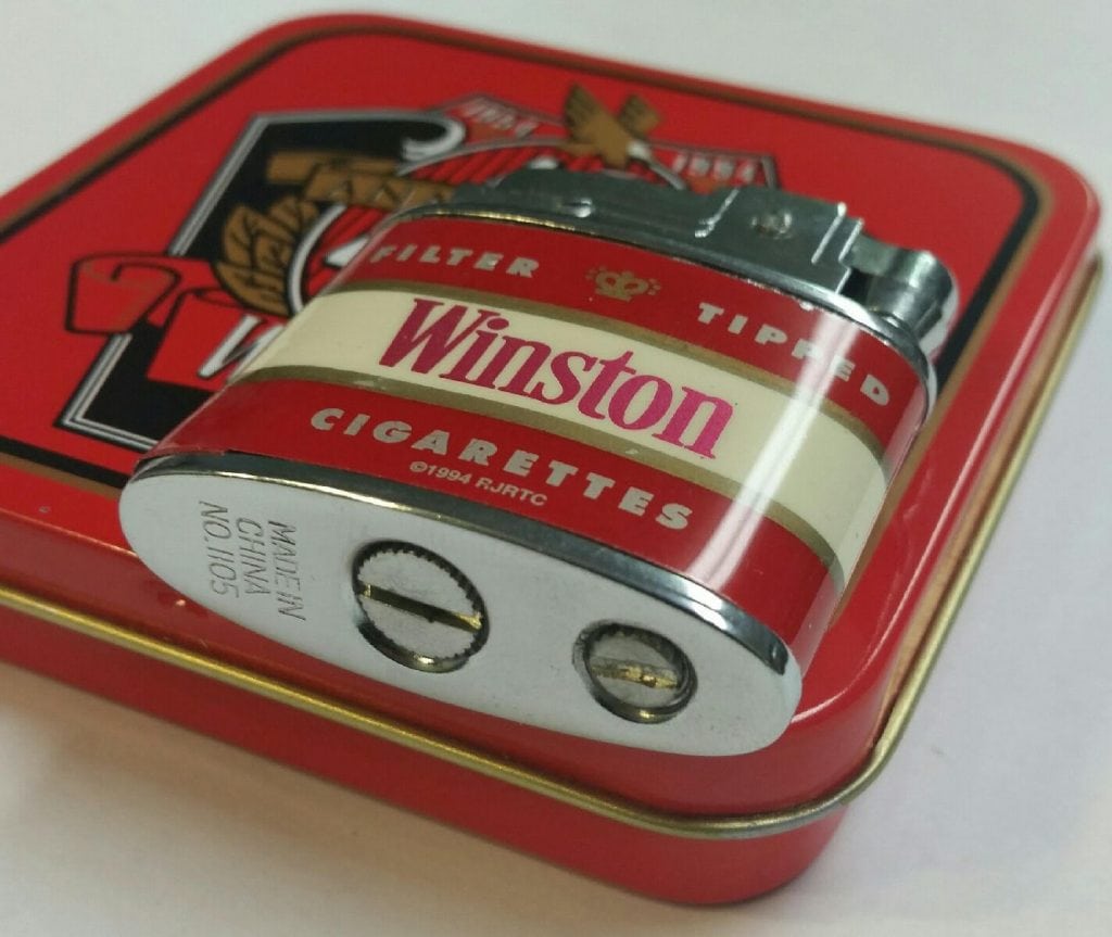 WINSTON 40TH ANNIVERSARY LIGHTER IN COLORFUL TIN MNT 1994 | Jack Rabbit ...