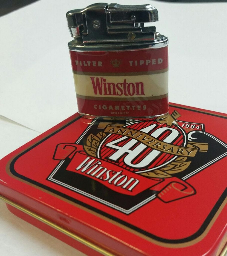 WINSTON 40TH ANNIVERSARY LIGHTER IN COLORFUL TIN MNT 1994 | Jack Rabbit ...