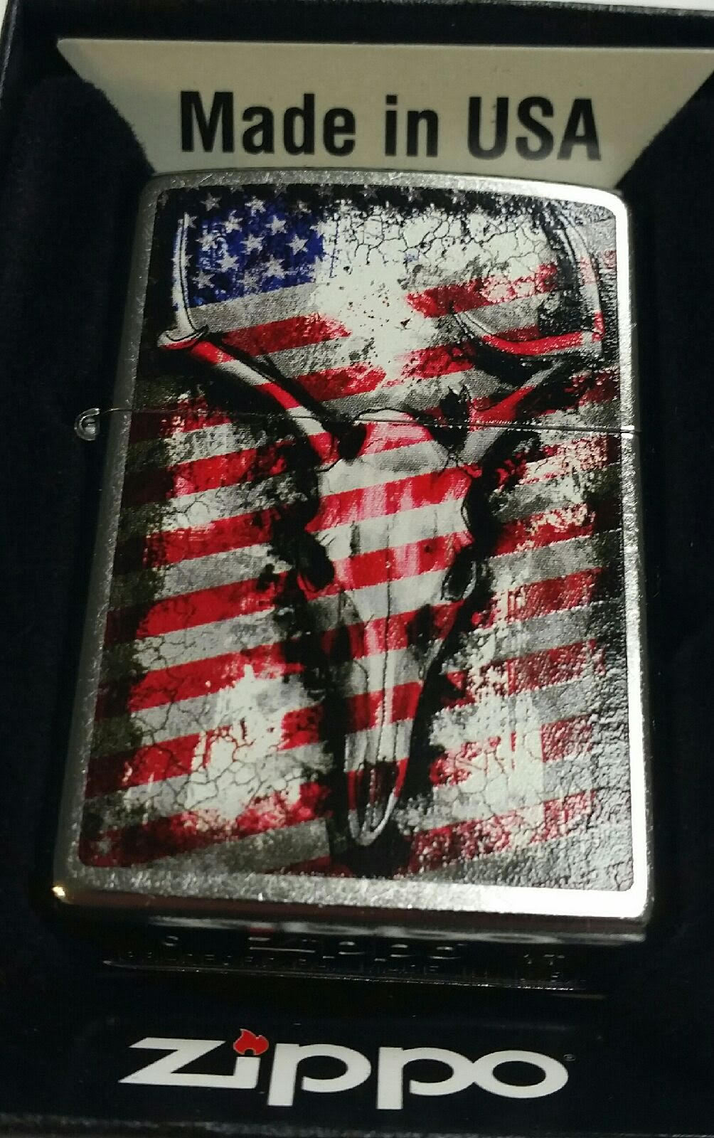Zippo lighter Deer Skull Flag Limited Edition New In Box Stars and