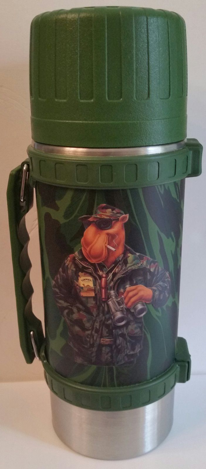 Aladdin Camouflage Camo Hunting Outdoors Thermos 1 Quart made in USA Vintage