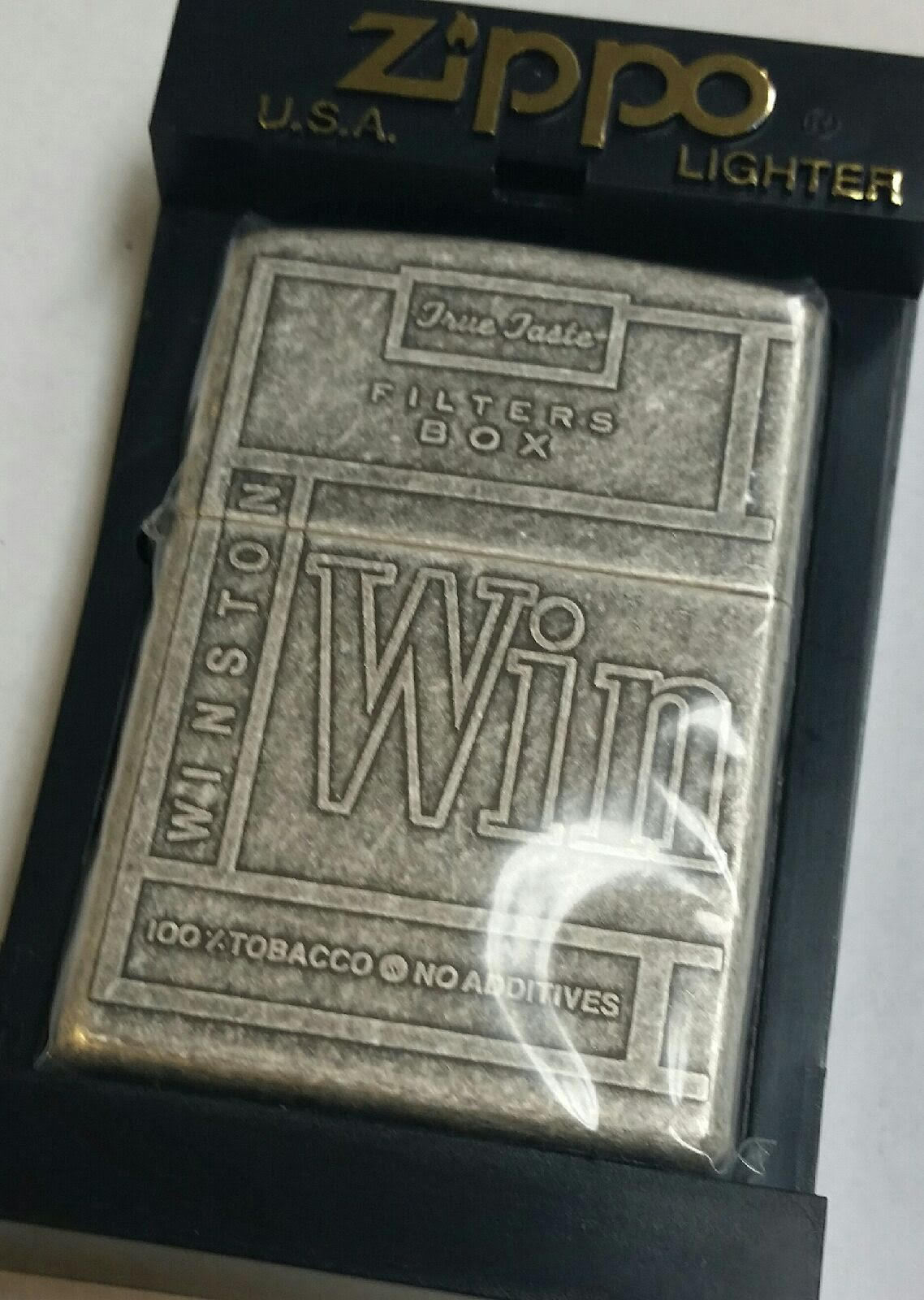 Zippo Winston Limited Edition 1998 Antique Matte 2 Sided Top and 